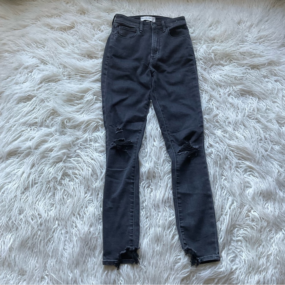 Abercrombie Curve Love High Rise Super Skinny Ankle Jeans
